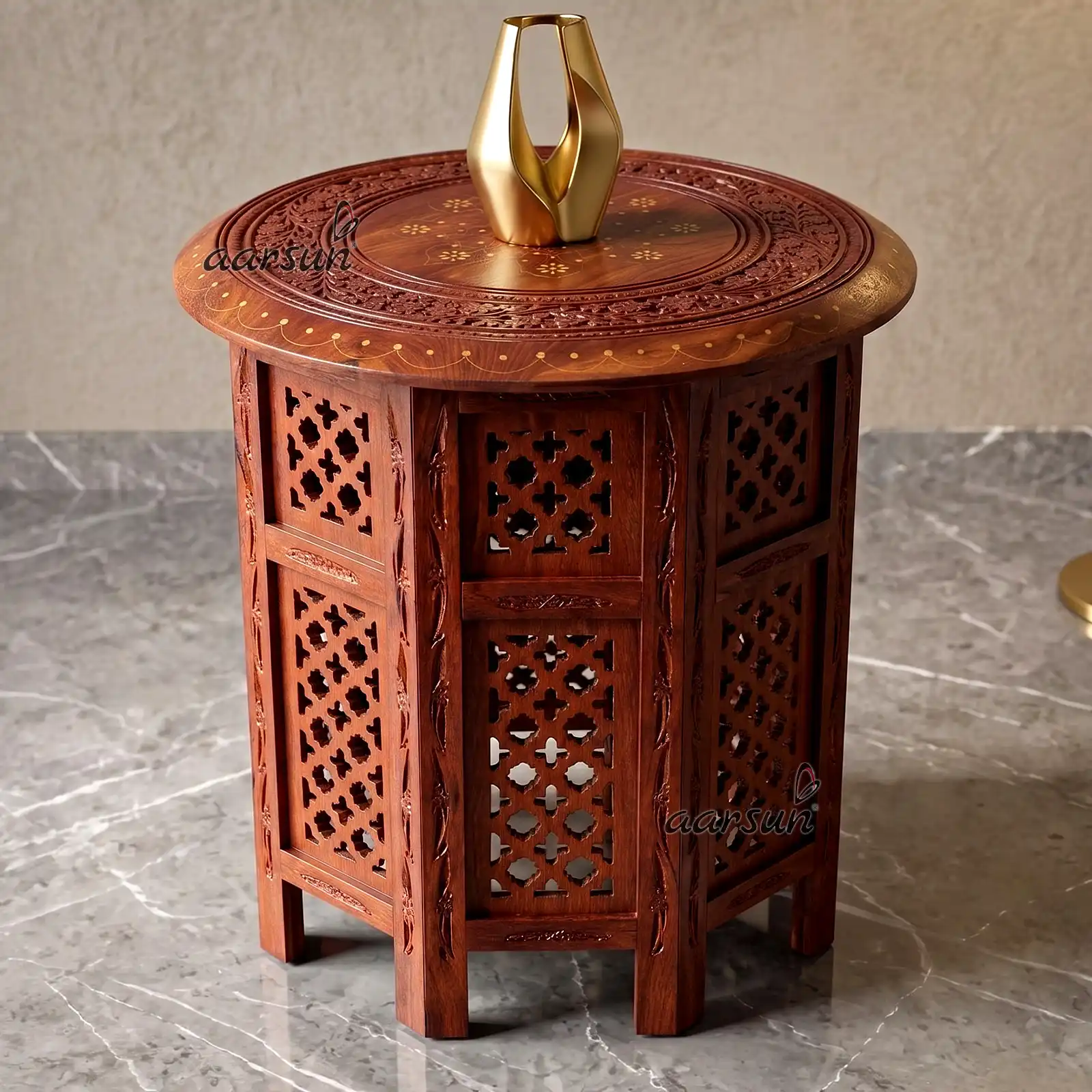 Traditional Side Table with Antique Design For Home SDTB-0011