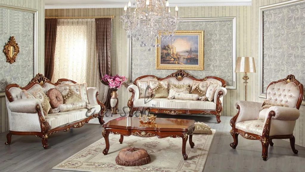 Designer Wood Sofa Set for Living Area SF-0067