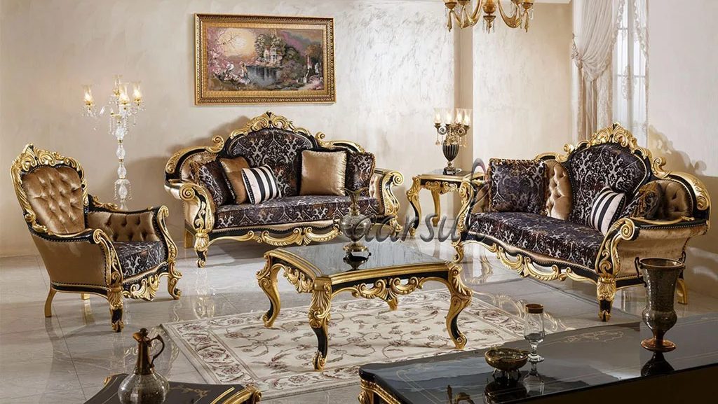 Mushtan Wooden Sofa Set (3+3+1) SF-0010