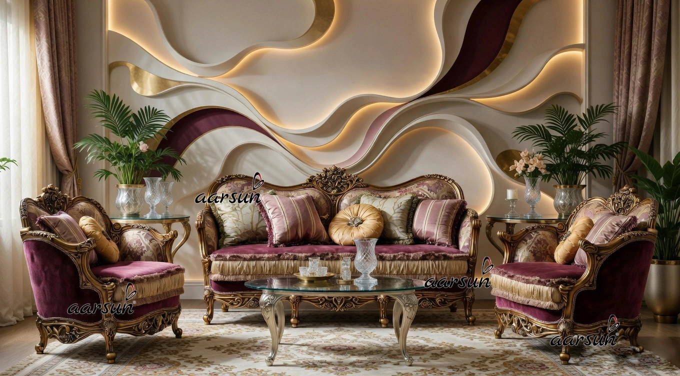 Wooden Designer sofa Set UH-SF-0015-Aarsun