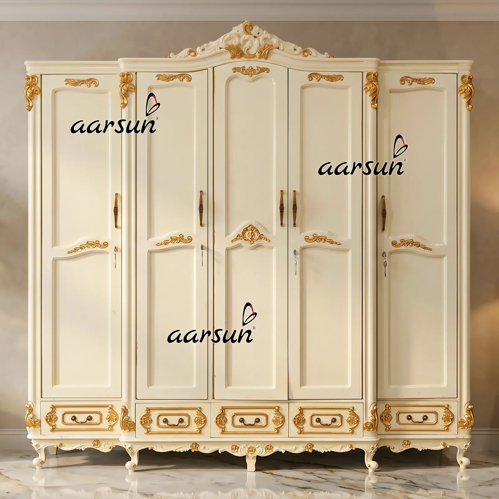 White Wooden Almirah ALM-0005