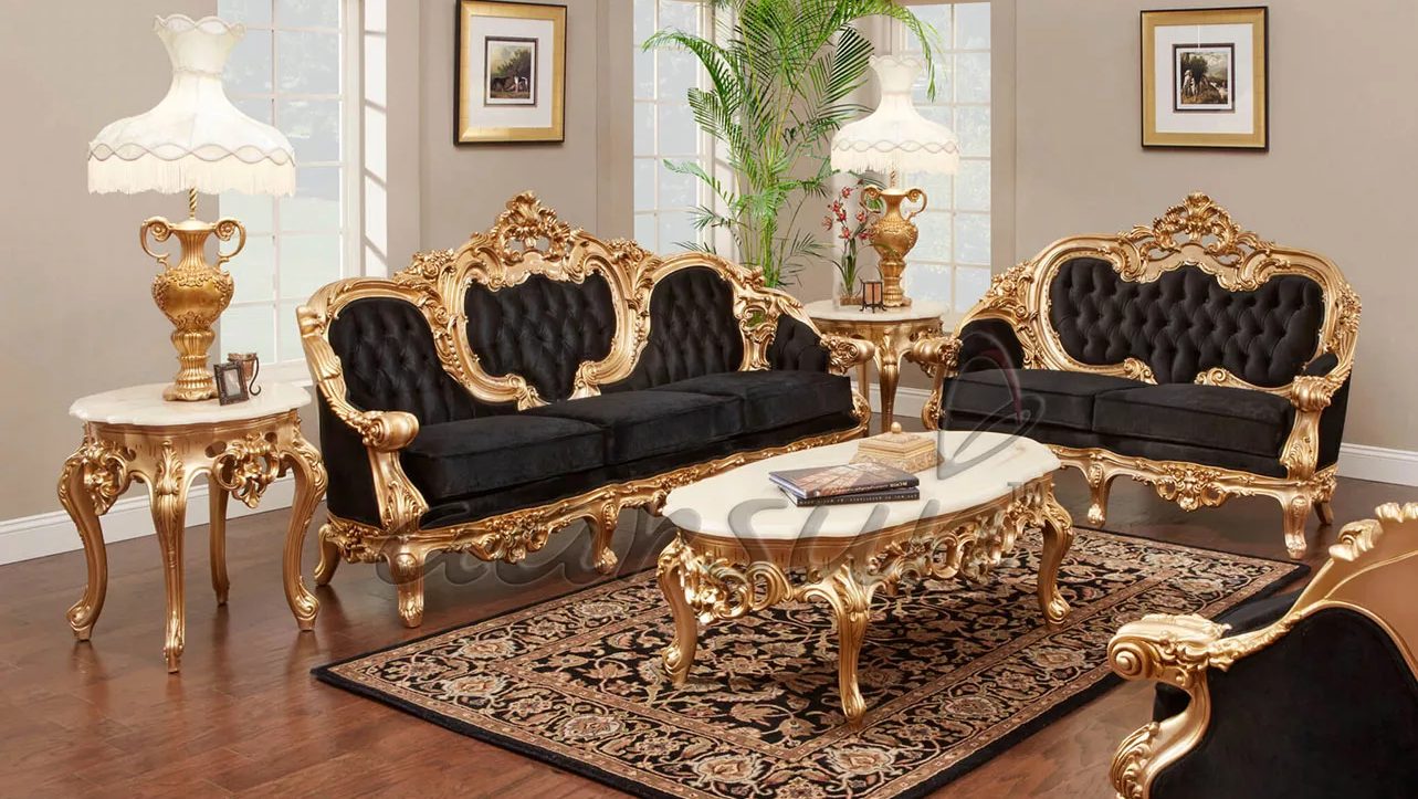 FurGos Wooden Sofa Set (3+2+1+1) SF-0050