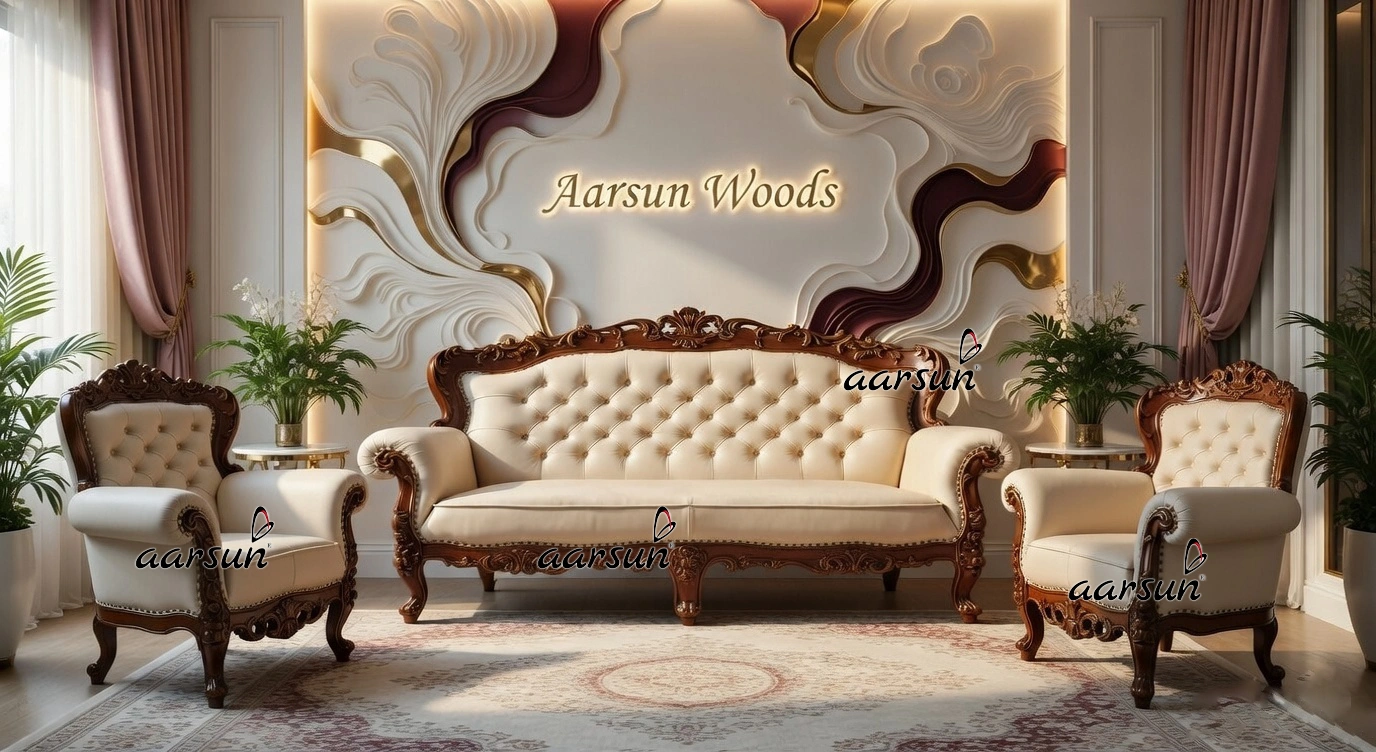meerthi sofa set UH-SF-0063-Wooden-Sofa-design