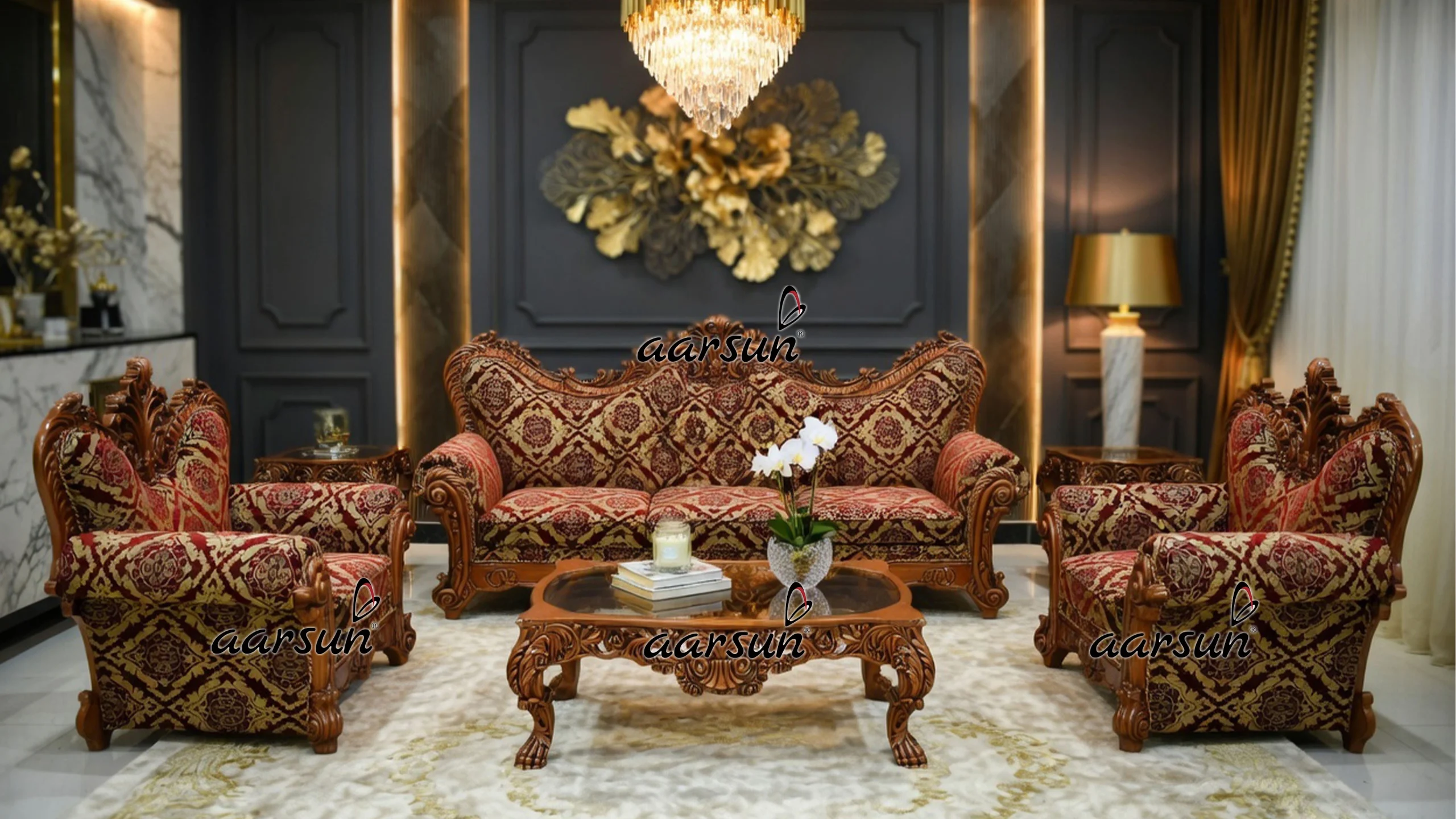 Copper finish Sofa Set UH-YT-107