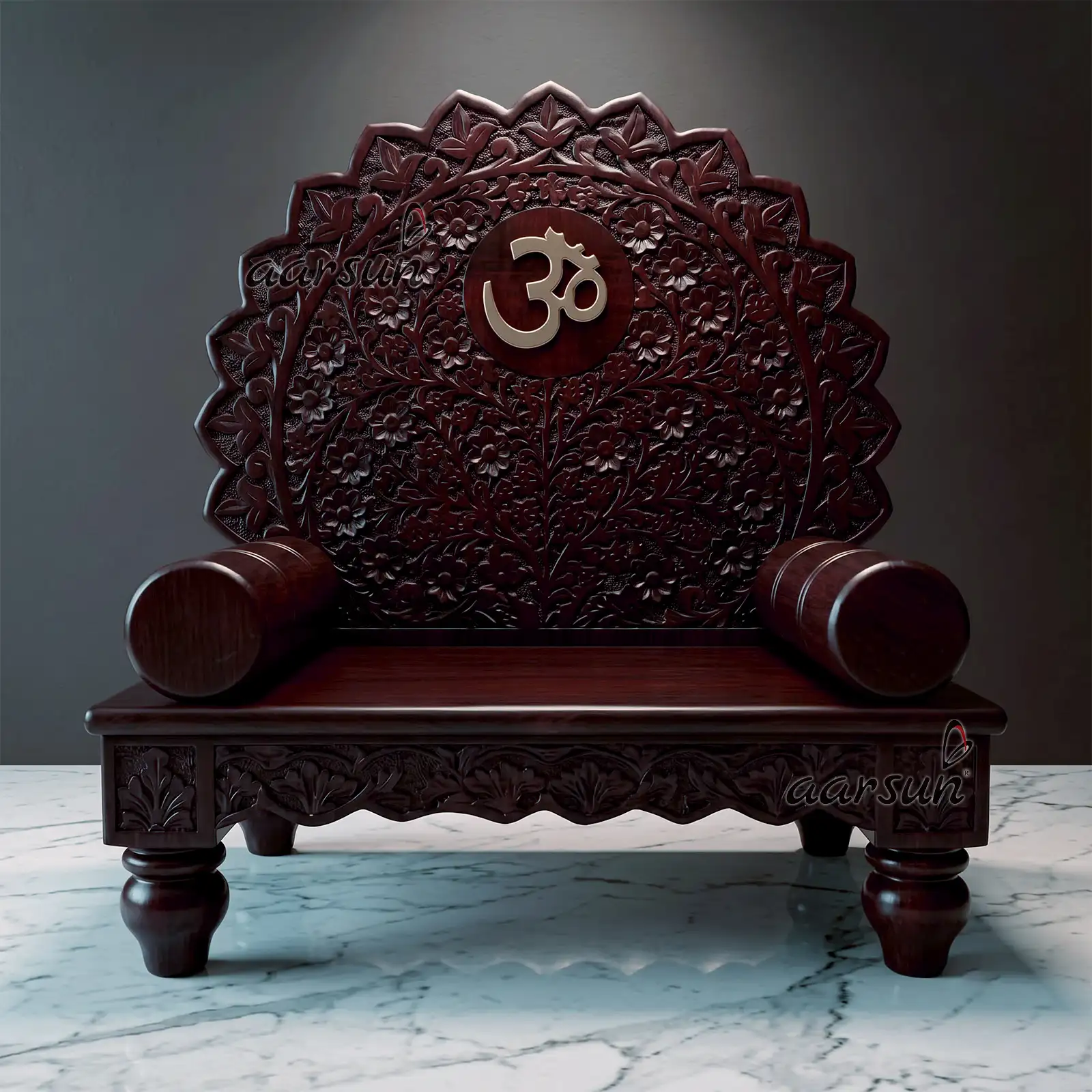 Sheesham Wood Pooja Chowki Hand carved Pooja Articles CHWK-0004