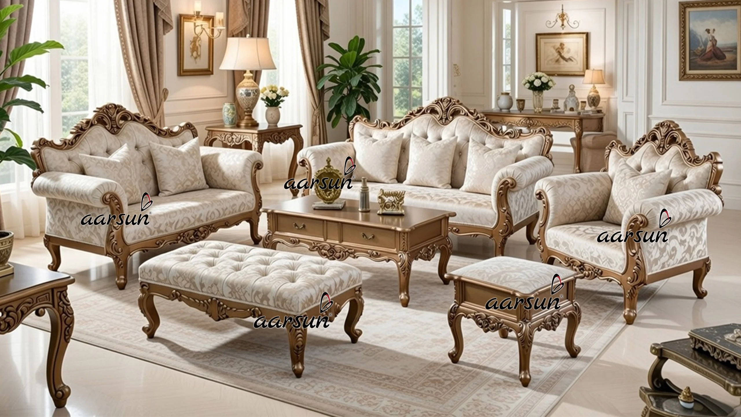 Designer Wooden Sofa Set for living room UH-YT-184