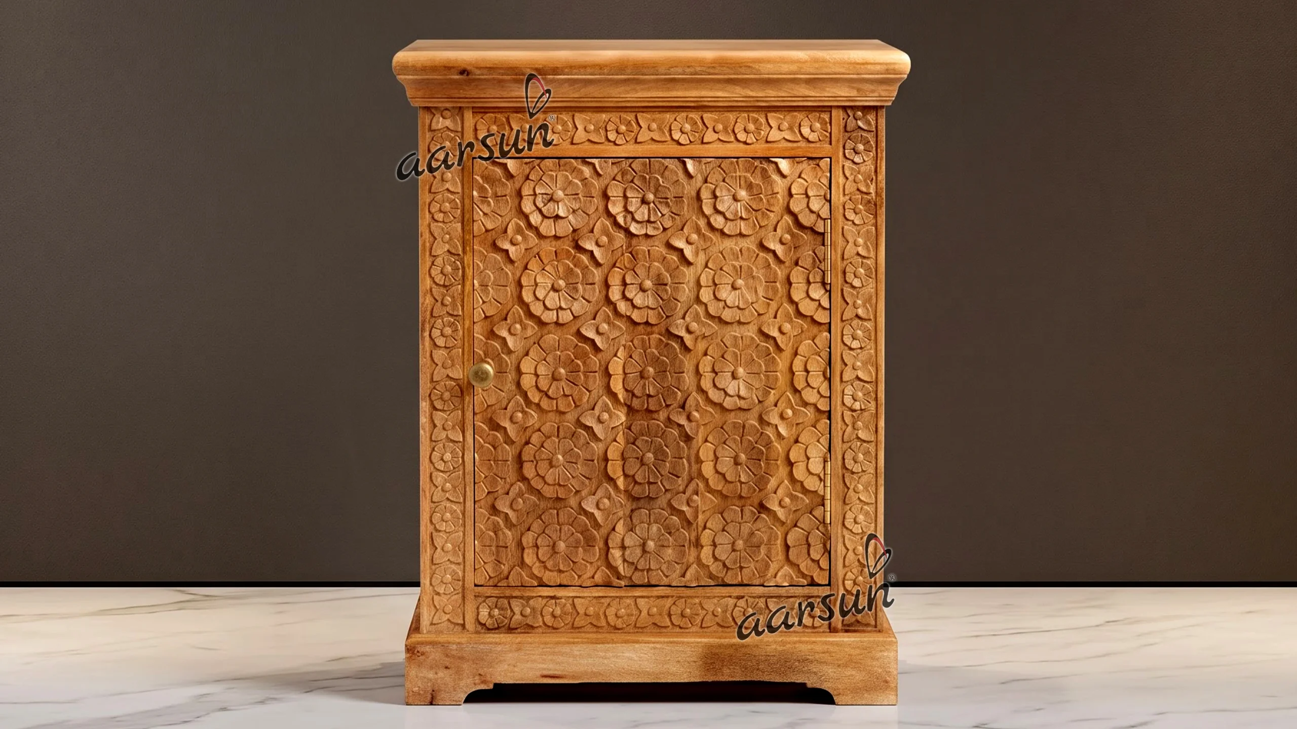 Aarsun Storage Handcrafted Wooden Cabinet