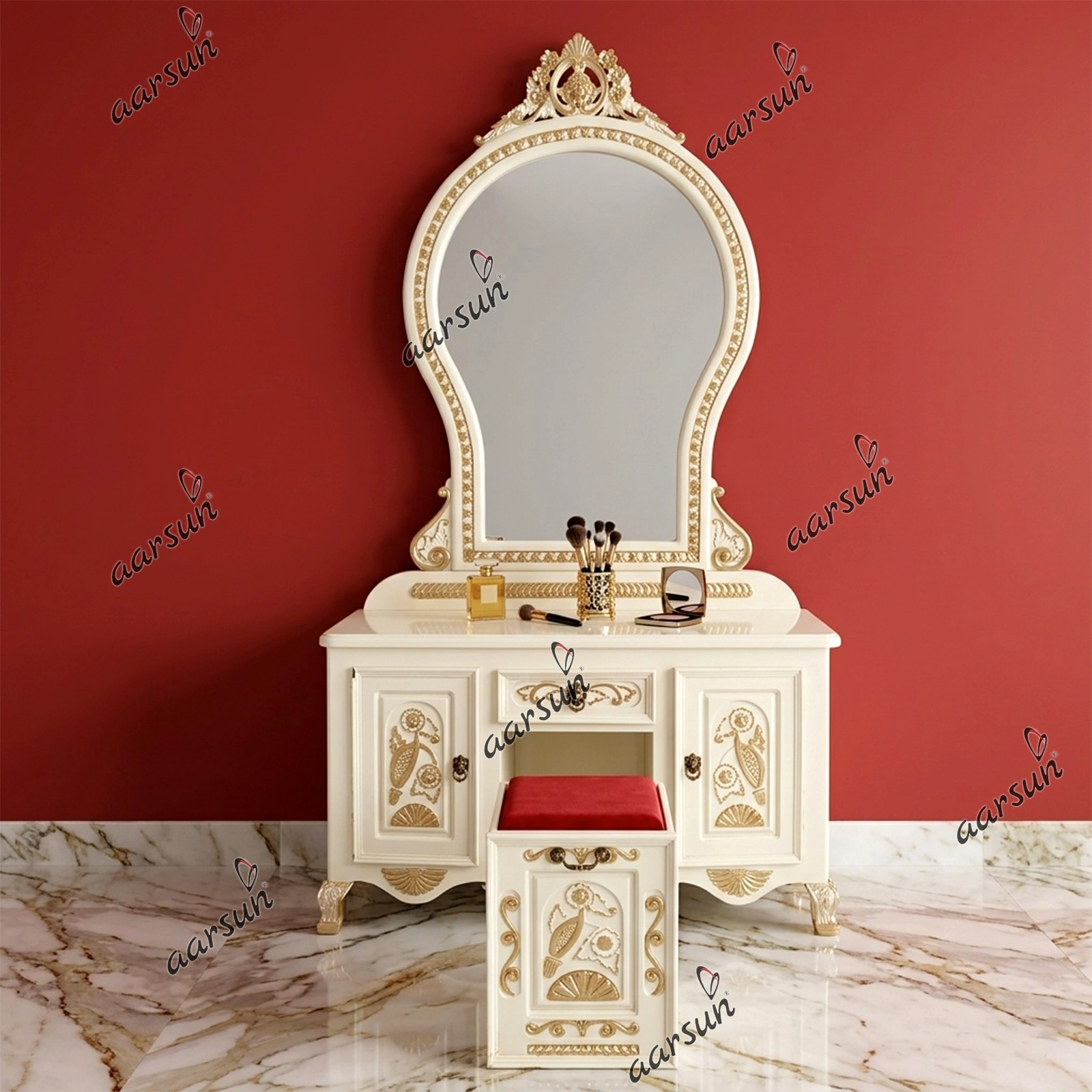 New Model Latest Design Dressing Table in White Finish