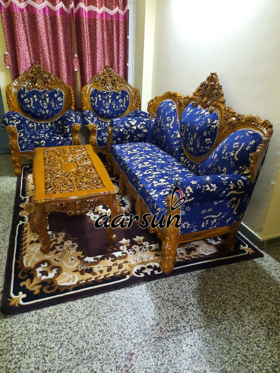 Image for Green Couch Sofa Set with Center Table YT-26