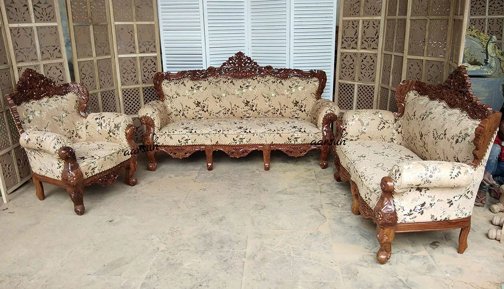 Sheesham Wooden Sofa Set 3+2+1 YT-40