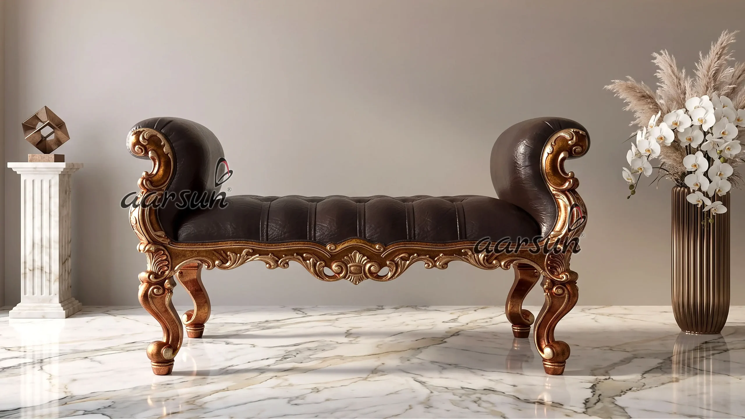 Handcrafted Wooden Settee SETT-0002