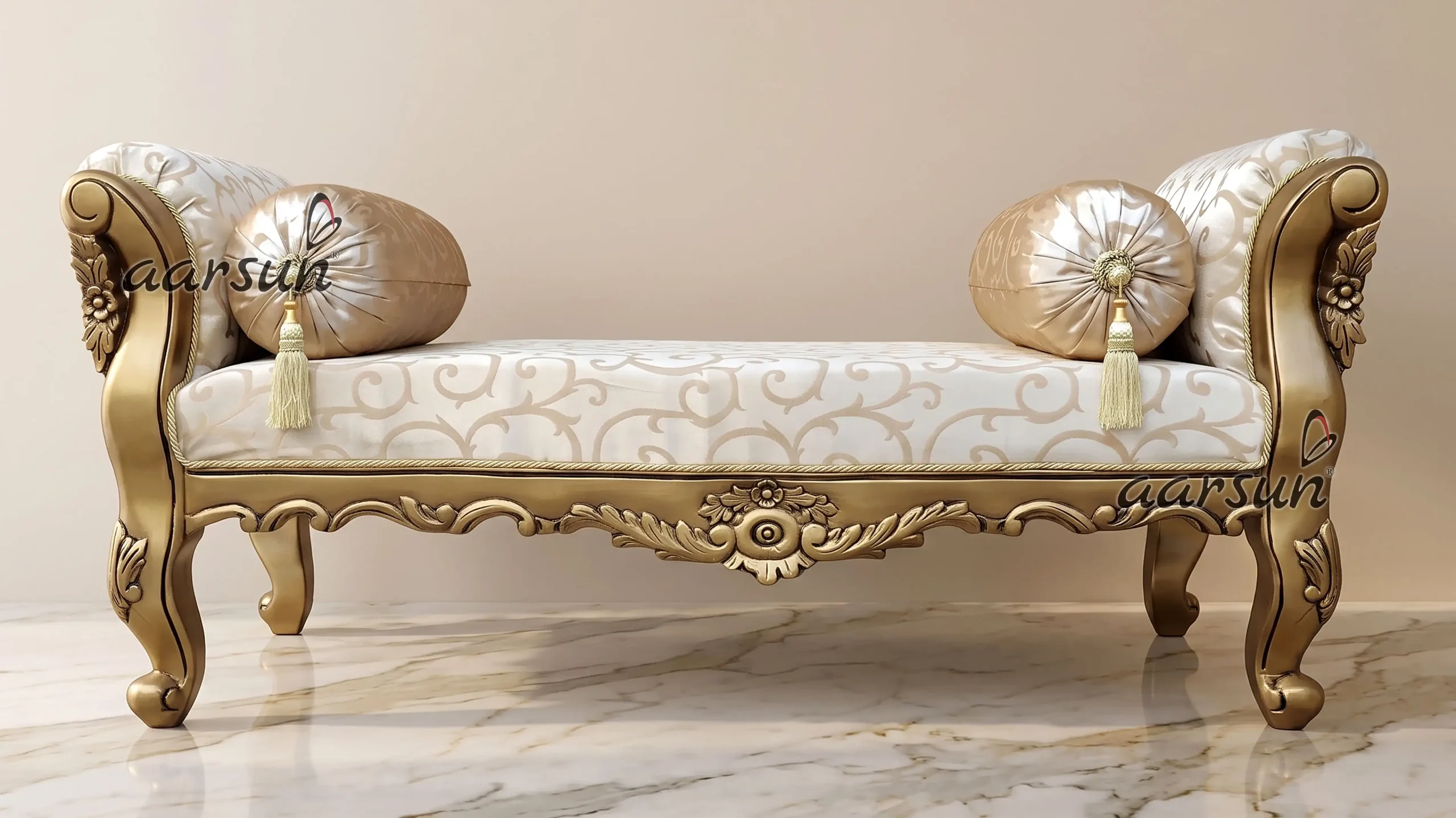 Wooden Bed Bench -Gold Finish YT-29