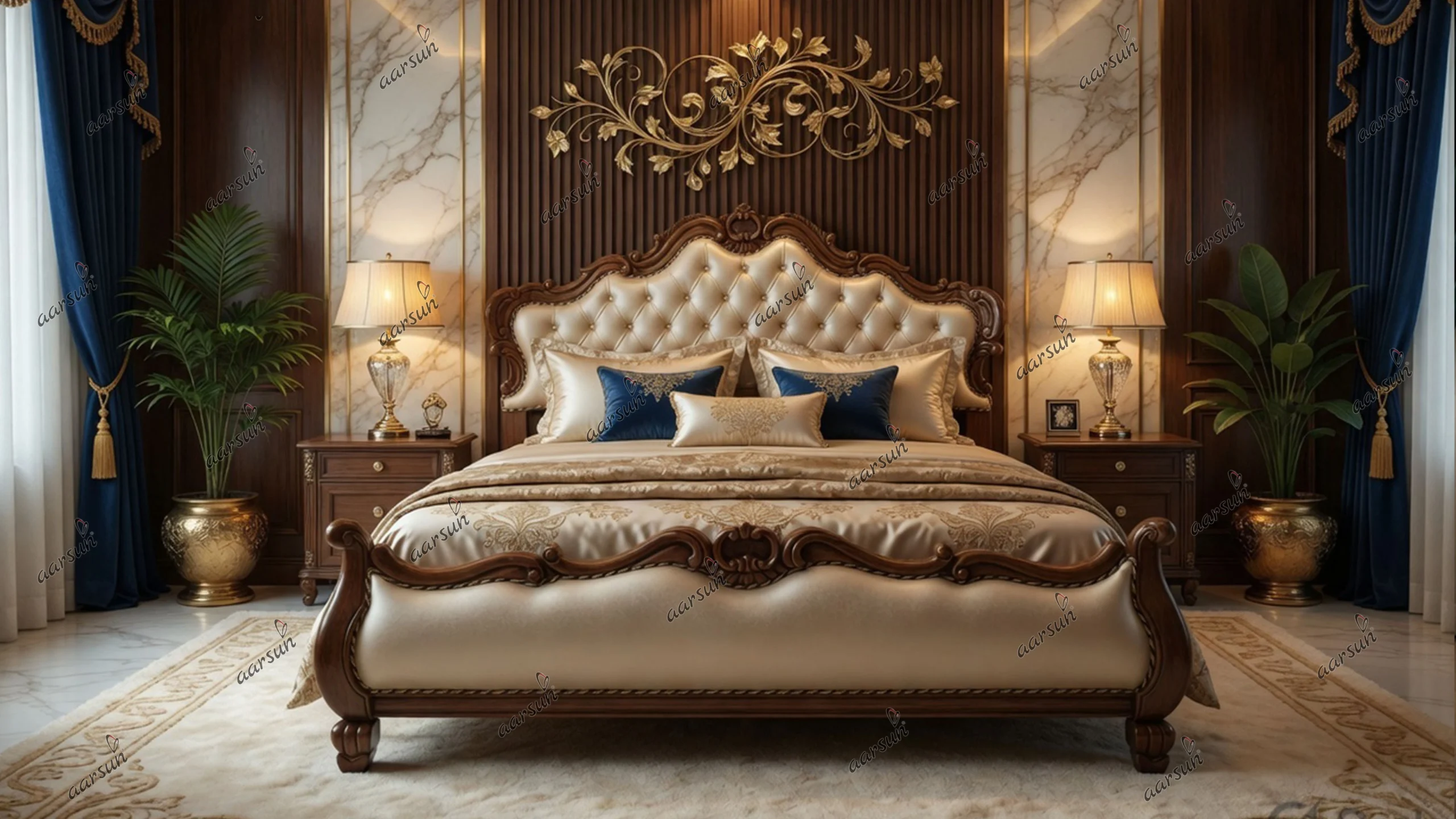 UH-YT-91 Aarsun Handcrafted Wooden Box Bed