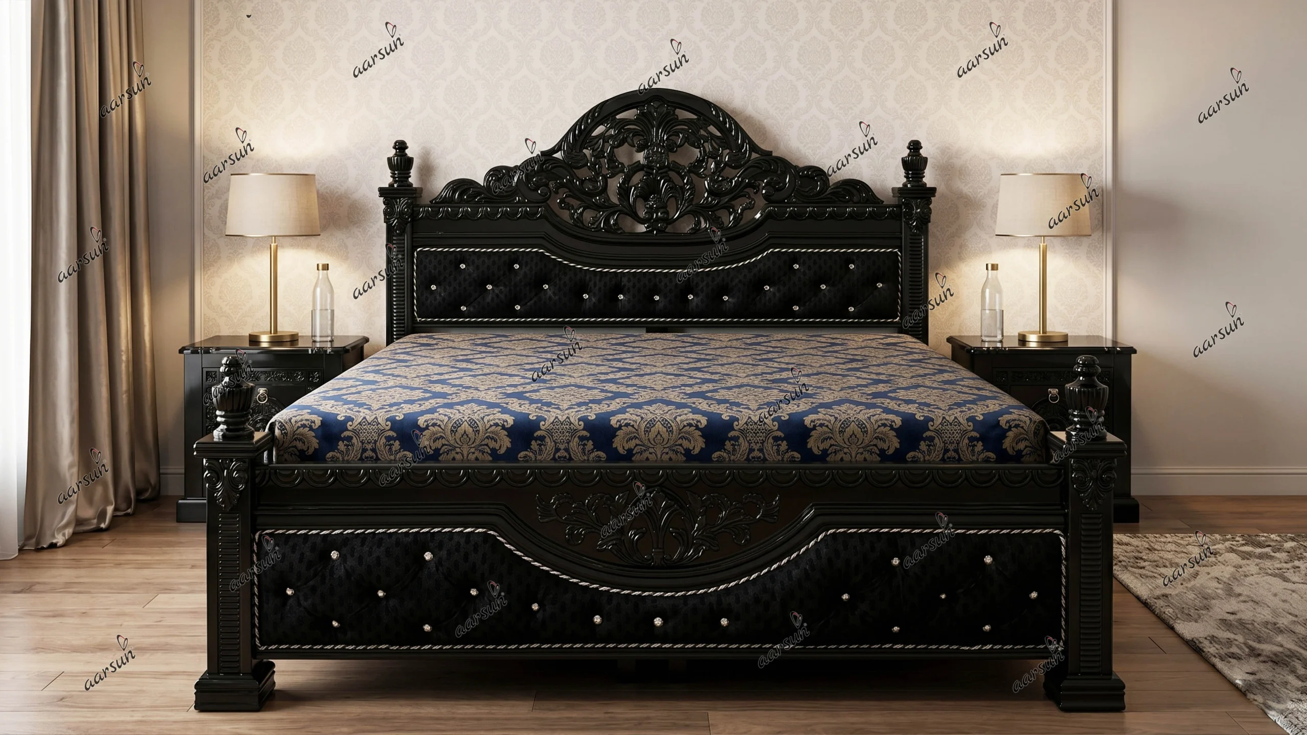 Dark-Polished-Bed-with-Side-Table-Dark-Polish-UH-YT-131-jpg.webp