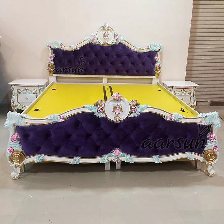 UH-YT-125 Luxury Wooden King Size Bed