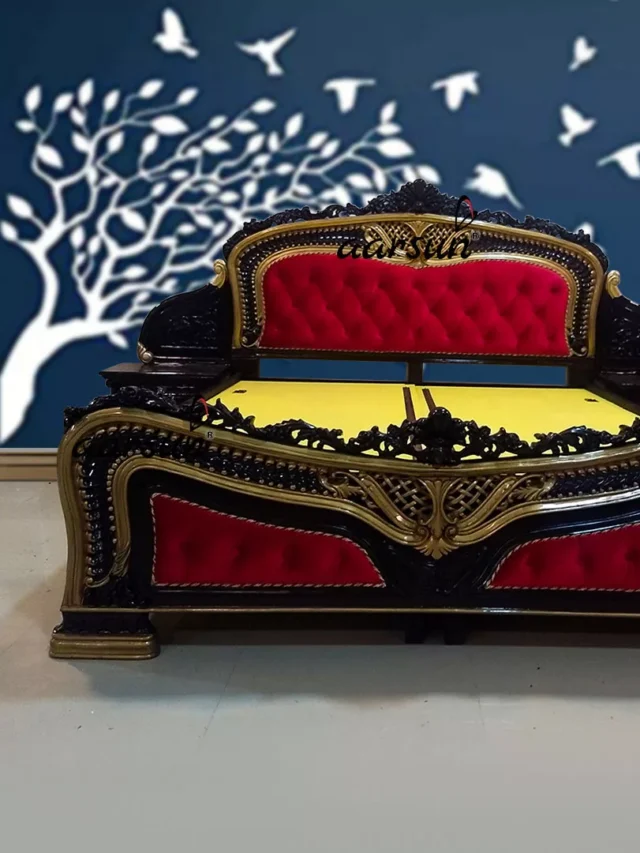 Image for King Size Wooden Bed in Dark Polish UH-BED-0028