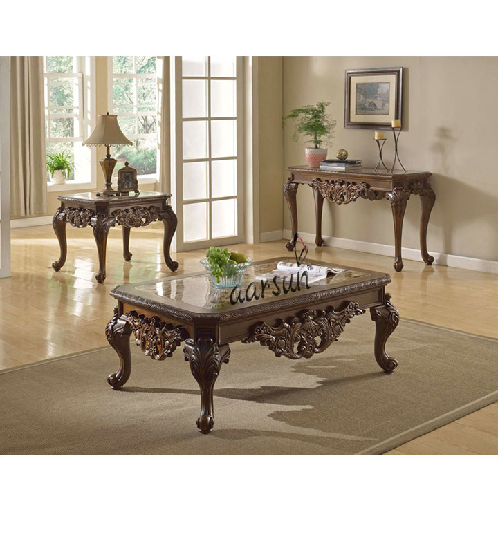 Ceramic Tiles Top Wooden Center Table Coffee Table With Underself Rightwood Youtube