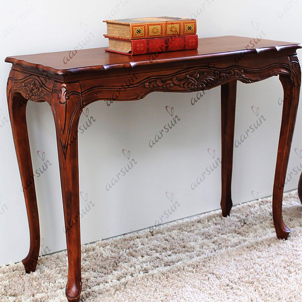 teak wood console