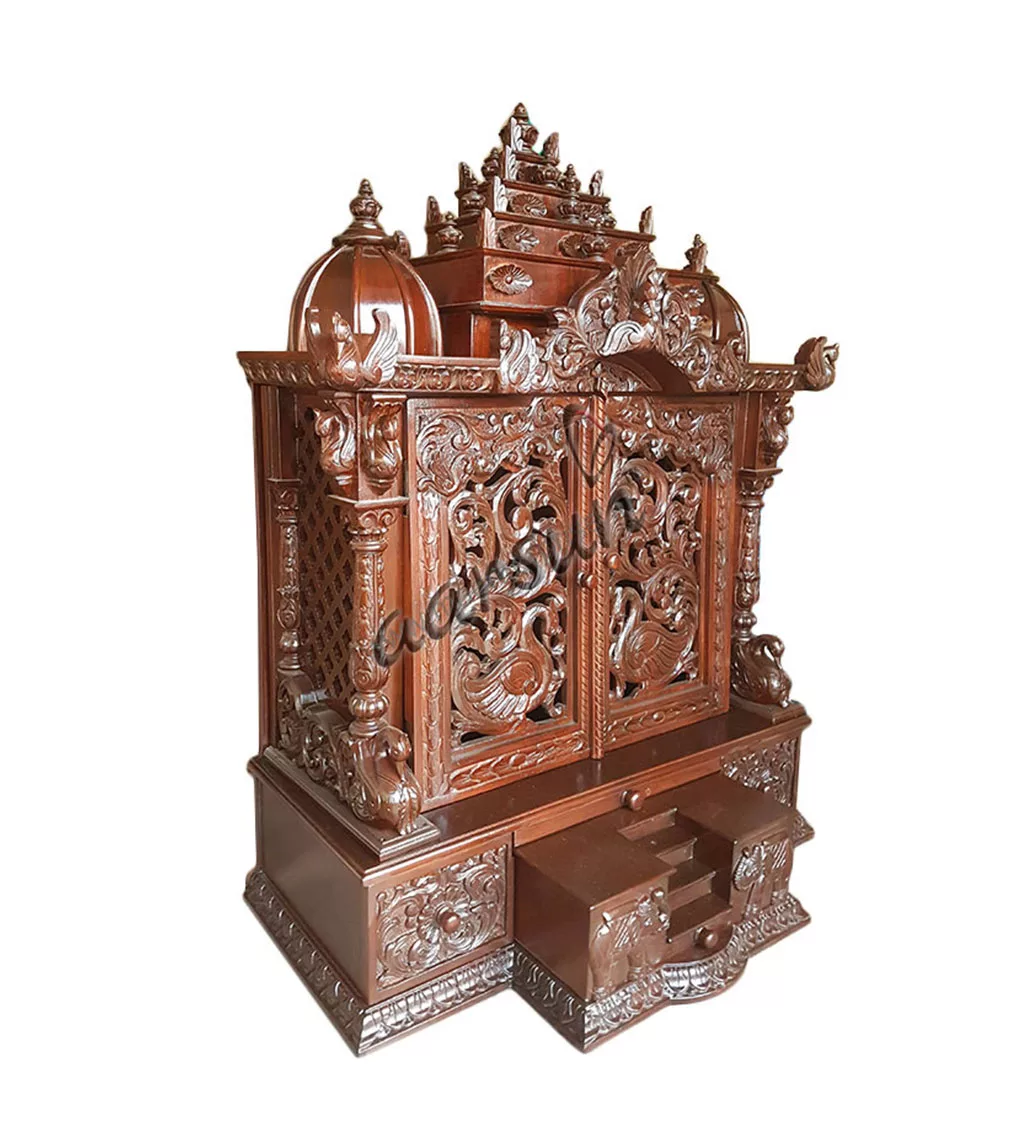 Home Pooja Temple - Wooden Mandir MNDR-0128