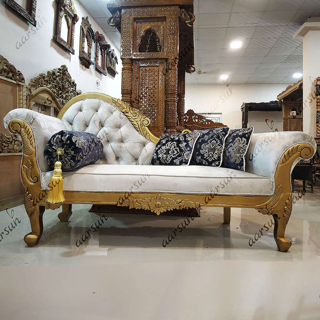 Best Gold finish Chaise Lounge Royal Touch DWN0014