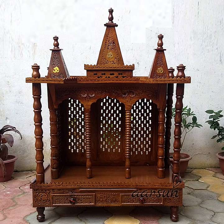 Wooden Mandir Temple In Sheesham Uh Mndr 0151 design