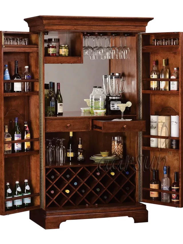 7 Amazing Bar Cabinet Designs in Solid Wood - Aarsun