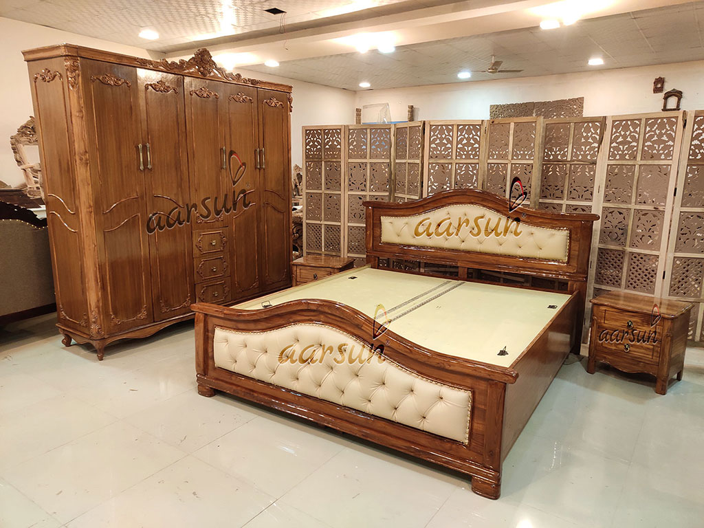 China Modern Melamine Mdf Particle Board Simple Design Wooden Bed China Bed Wooden Bed