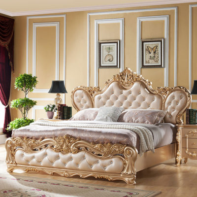 Best Quality Handmade Antique Style Wooden Bed BED-0001