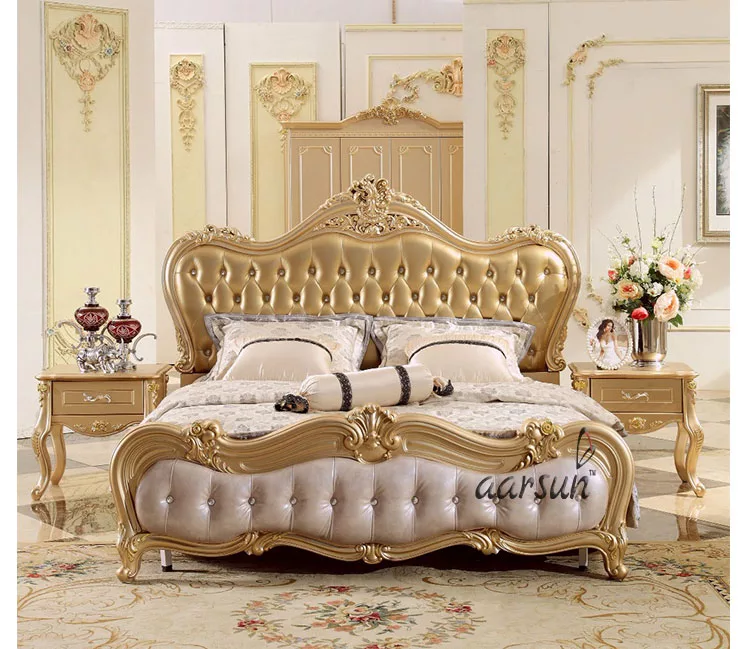 Designer Wooden Bed with Side table BED-0011