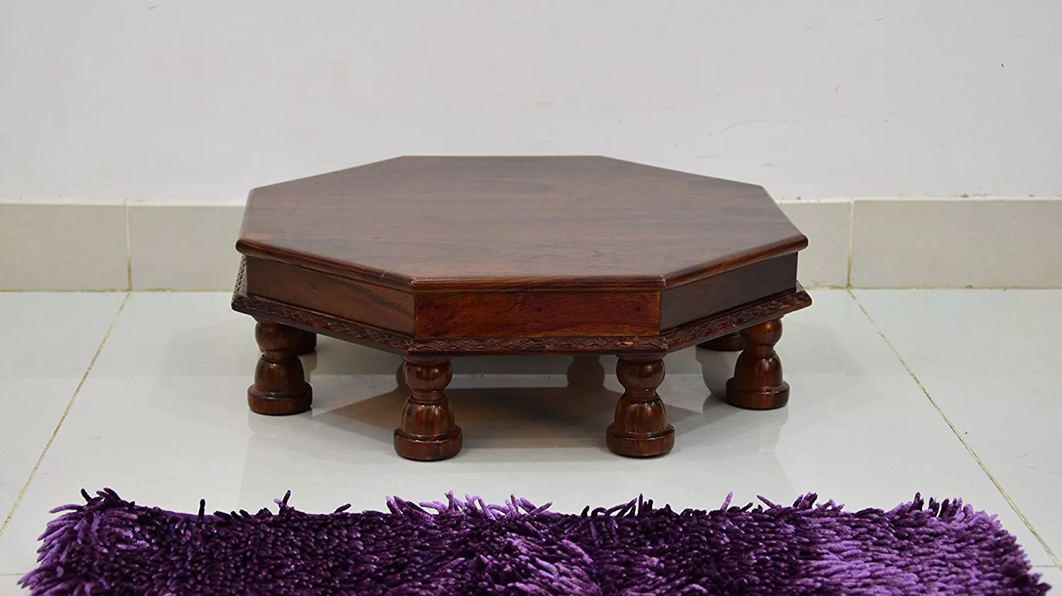 Handcrafted Traditional Pooja Chowki UH-CHWK-0007-C