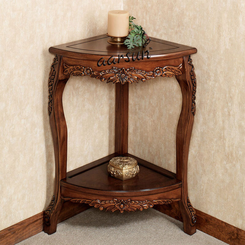 Best Wooden Corner Table Stand COR 0008   Handcrafted Wooden Corner Stand UH COR 0008 800x800 