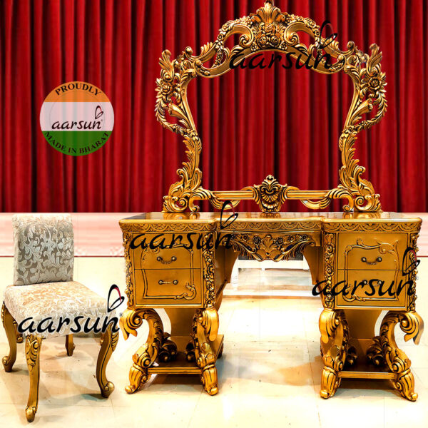 Luxury Dressing Table Vanity Chair in Gold YT223 Aarsun