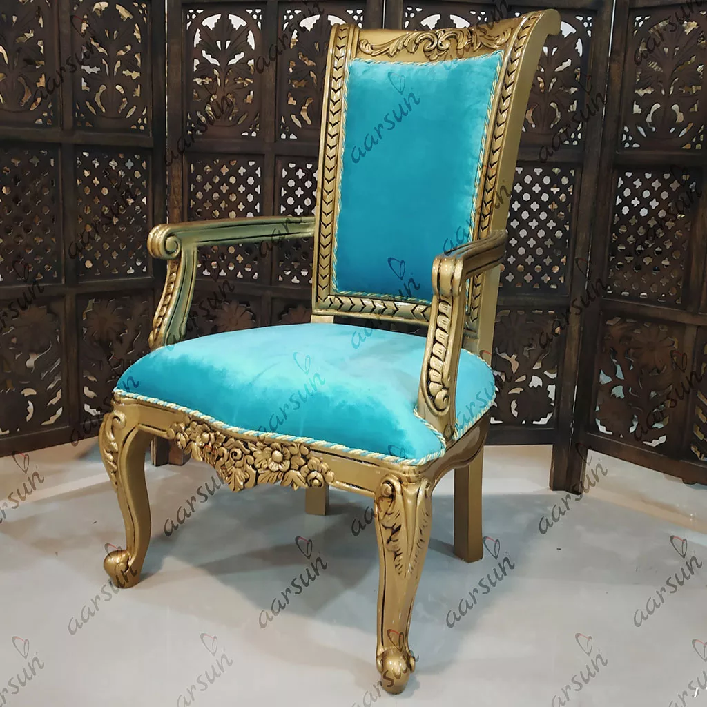 כיסא עץ בעיצוב רוקוקו Aarsun UH-CHR-0008