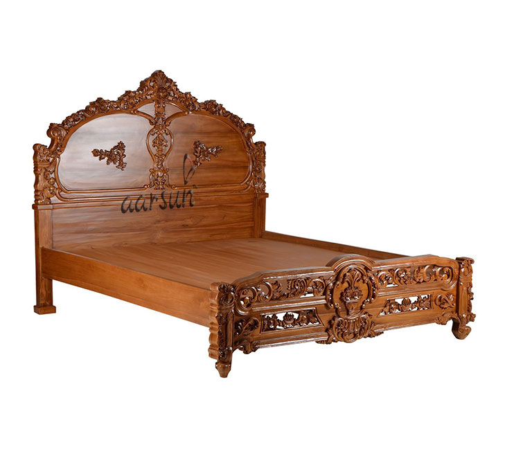 traditional wooden cot