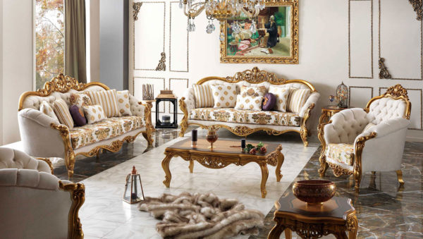 Top Quality Wooden Antique Look Sofa Set SF-0098