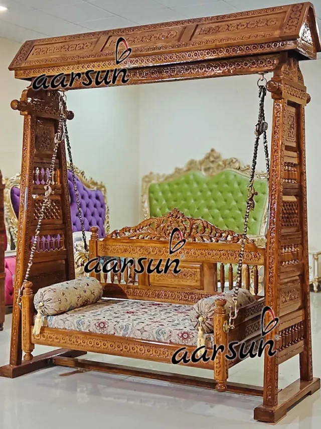 canopy Wooden swing jhula design