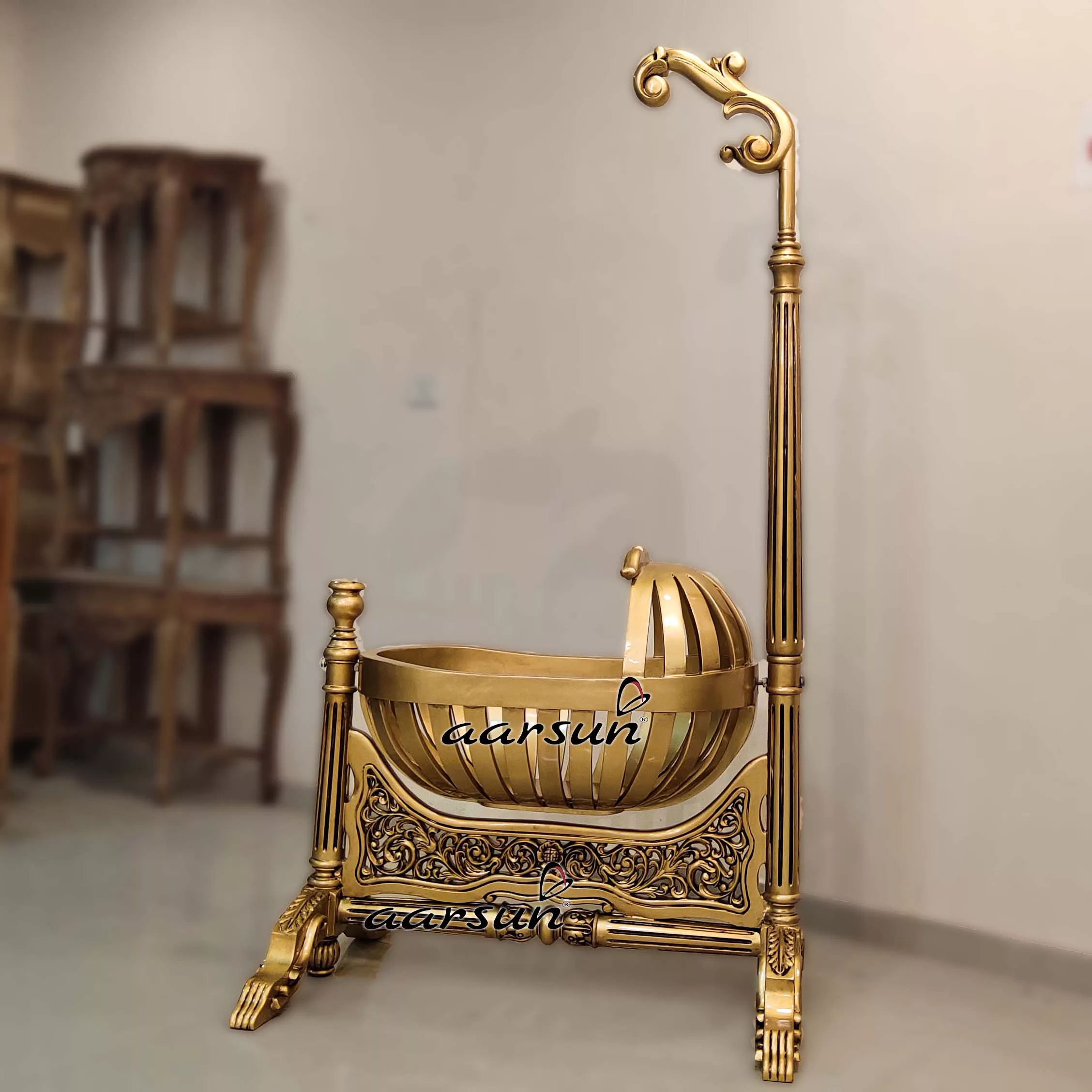 Handcrafted Gold Finish Cradle