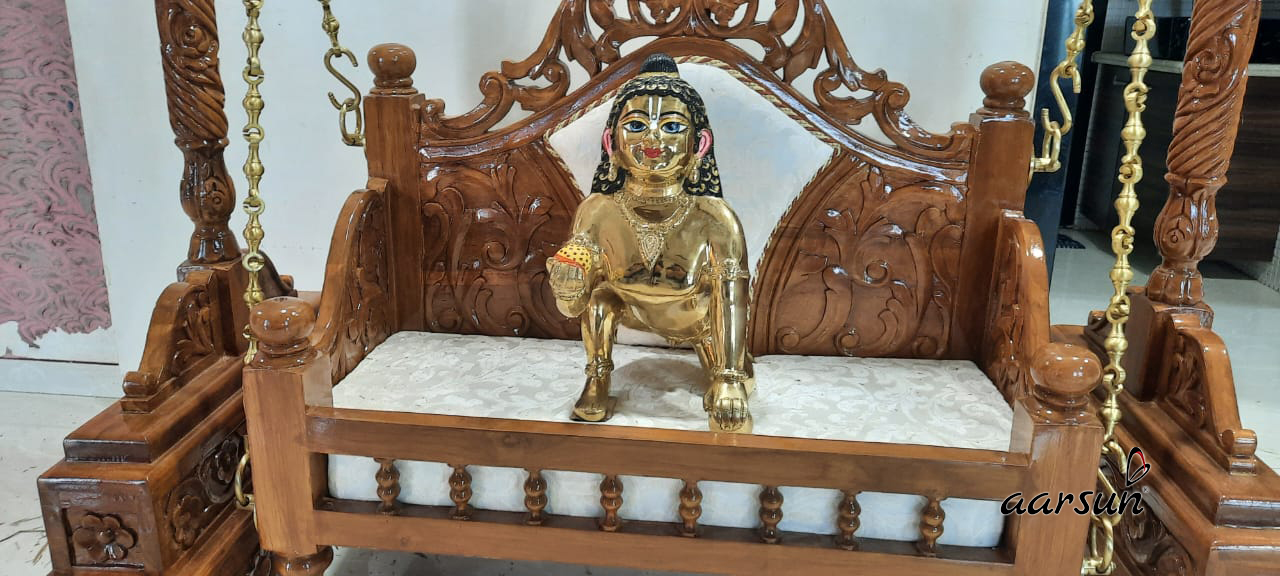 Drewno tekowe Krishna Jhula | Laddu Gopal Jhula YT-276 1