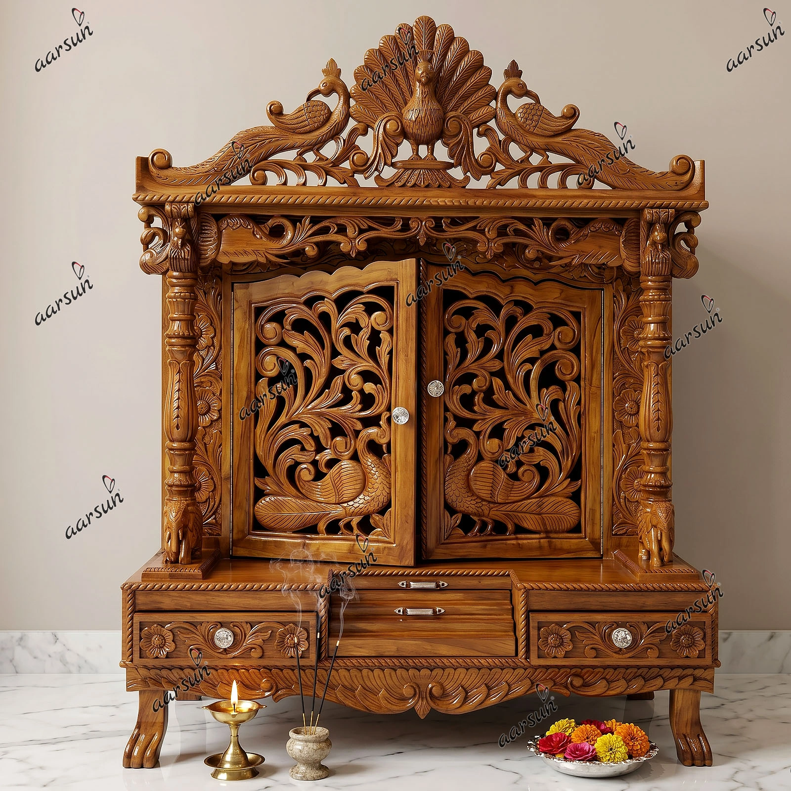 Image for Temple Teak Wood With Door YT-289