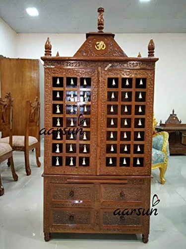 Puja Mandir Temple With Bells Uh Teaktmp 003 design