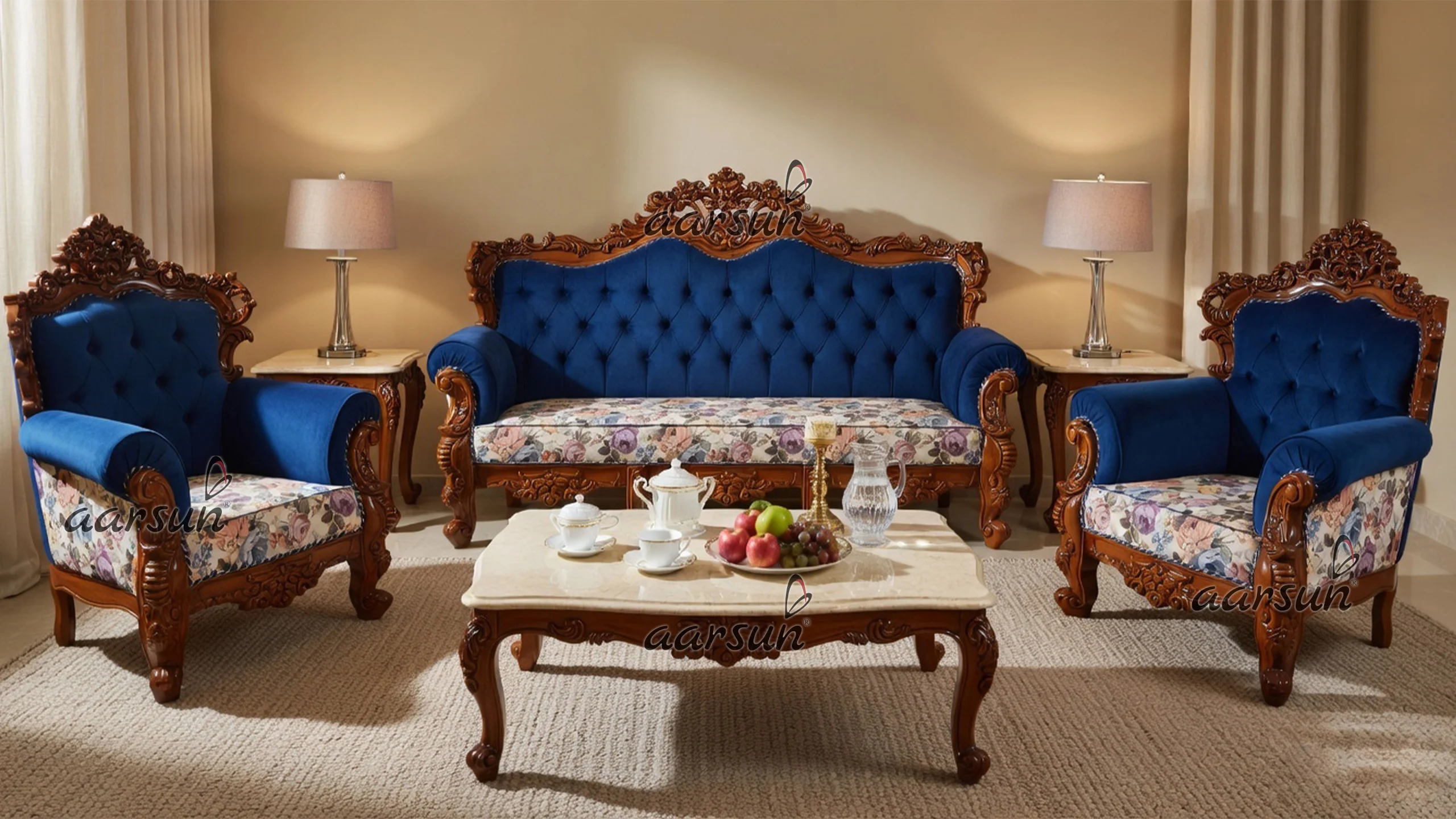 wooden sofa set, honey finish, teak wood factory price best quality