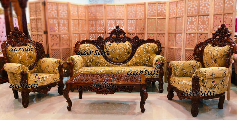 Colonial Style Sofa Set in Sheesham Wood YT-319