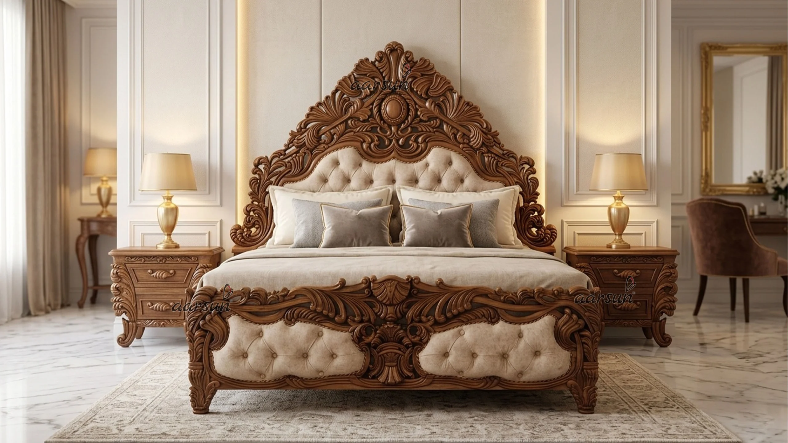 Super King Size Bed in Matte Finish