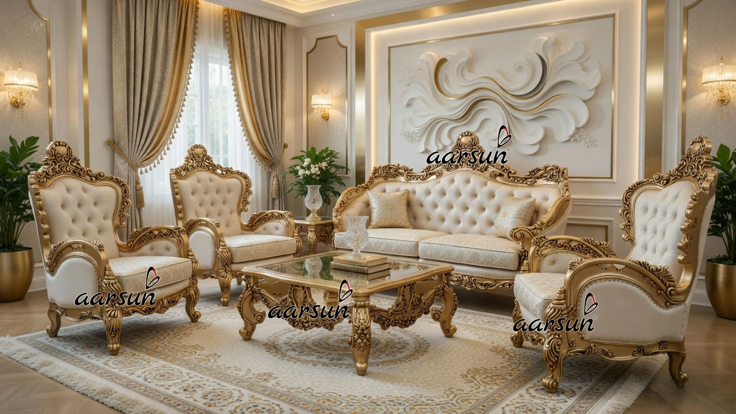 8-Seater Victorian Style Royal Sofa Set