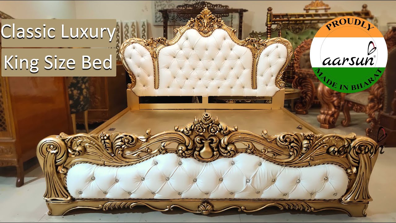 Wood Carving Week-11-Estate Furniture Luxury King Size Bed YT-343