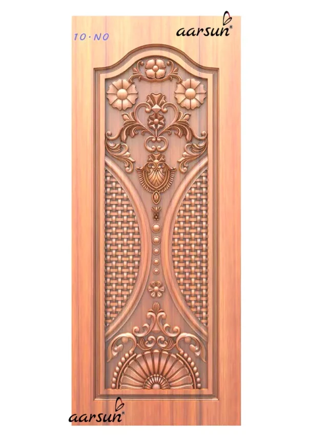 Image for Floral Carved Door Design Single Panel -10