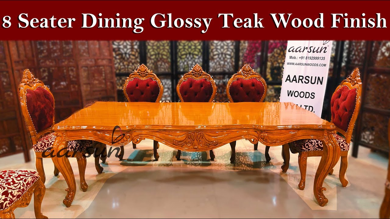 Image for Custom Made Furniture Week 19 - 8 Seater Teak Wood Dining in High Gloss Finish YT-398
