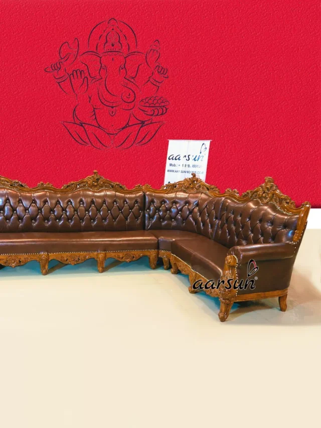 L Shape Leatherette Sofa with Tufted Back UH-YT-397