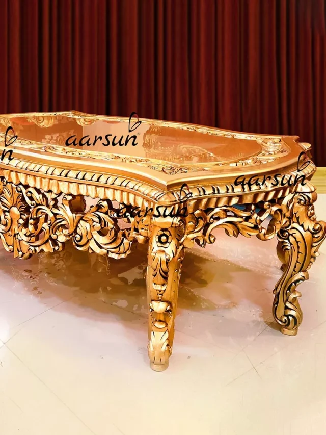 Ultra Royal Center Table in Gold Finish YT-467CT-A