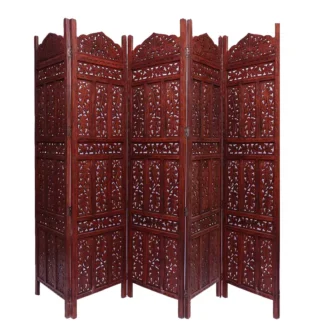 Image for 5 Panel Partition Screen in Sheesham Wood